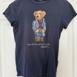 Ralph Lauren Navy Shirt with Bear Design